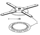 KitchenAid KUDA23ZY1 lower washarm and strainer parts diagram
