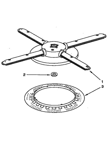 Lower washarm and strainer parts