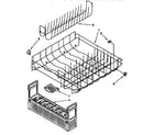 KitchenAid KUDA23ZY1 lower rack parts diagram