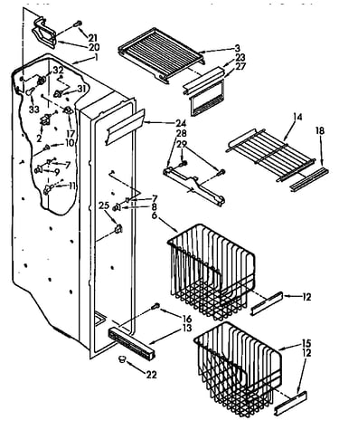 Freezer liner parts