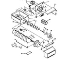 Kenmore 1069545720 motor and ice container parts diagram