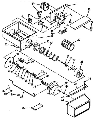 Motor and ice container parts