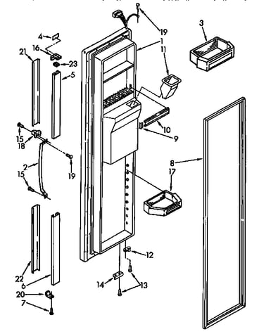 Freezer door parts