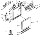 Kenmore 6651544590 frame and console parts diagram