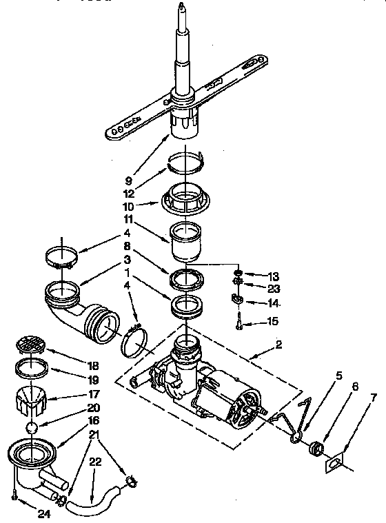 Pump and spray arm parts