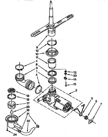 Pump and spray arm parts