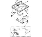 Whirlpool RF376PXYB3 cooktop parts diagram