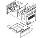 Whirlpool RF376PXYQ3 door and drawer parts diagram