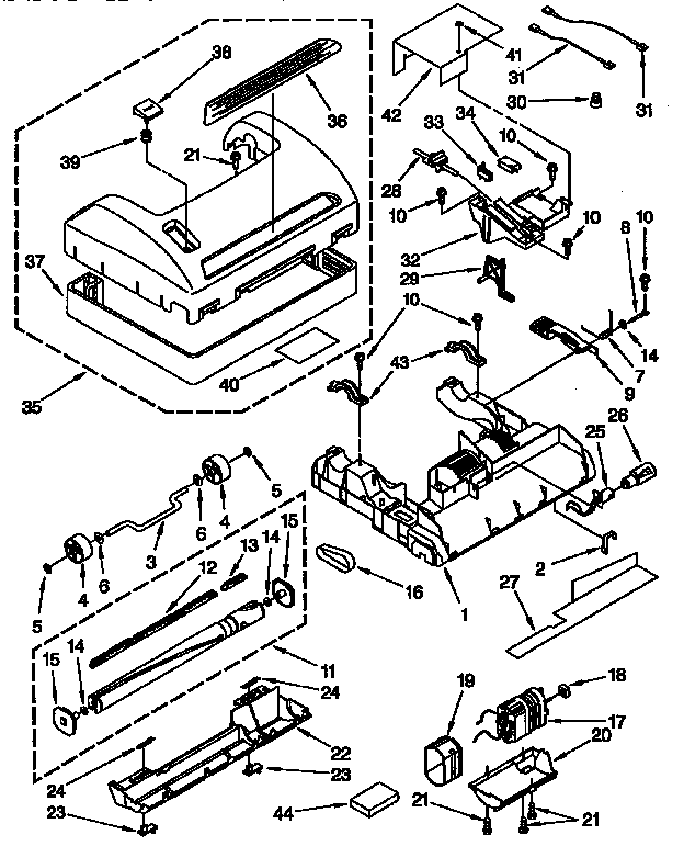 Nozzle and motor parts