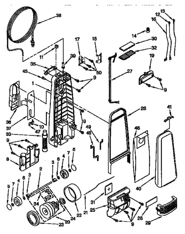 Dust compartment parts