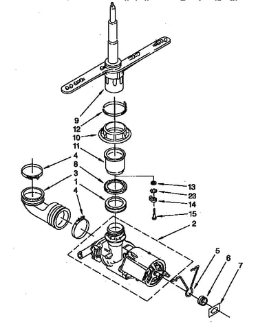 Pump and spray arm parts