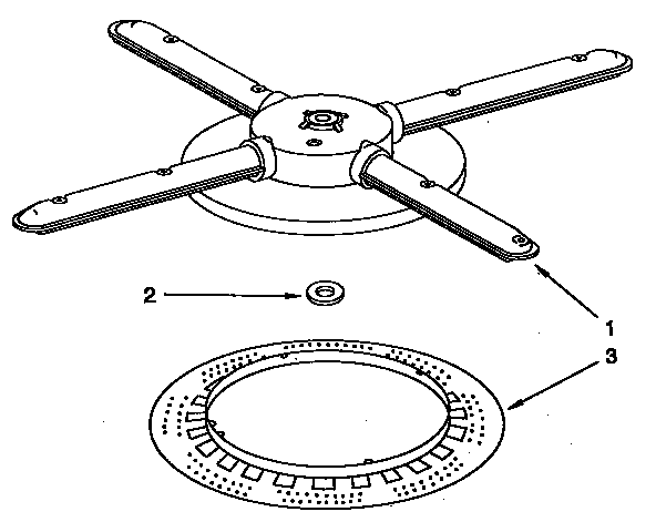Lower washarm and strainer parts