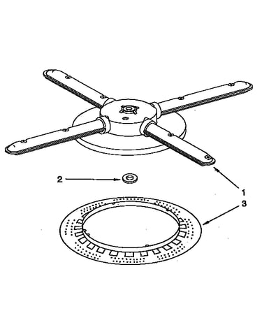 Lower washarm and strainer parts