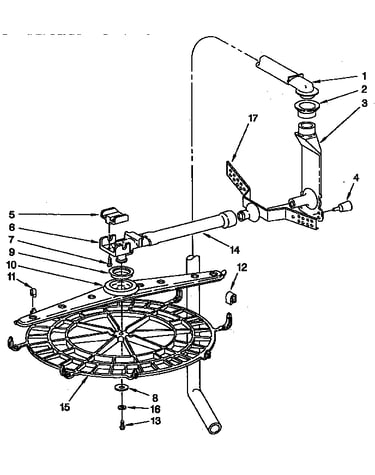 Upper wash and rinse parts