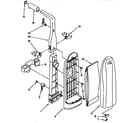 Kenmore 1163461090 bag housing and handle parts diagram