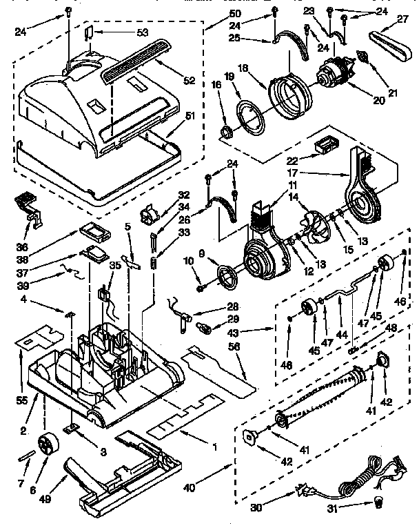 Nozzle and motor parts