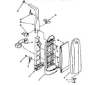 Kenmore 1163469590 bag housing and handle parts diagram