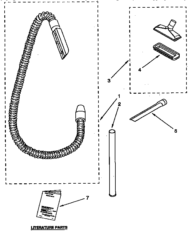 Hose and attachment parts