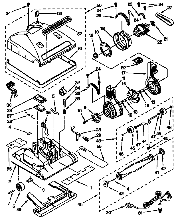 Nozzle and motor parts