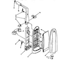 Kenmore 1163061490C bag housing and handle parts diagram
