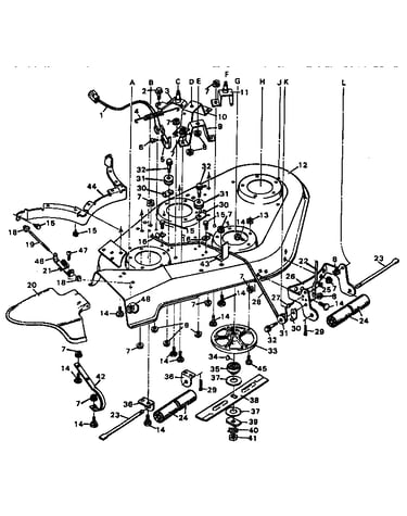 Blade housing lower half