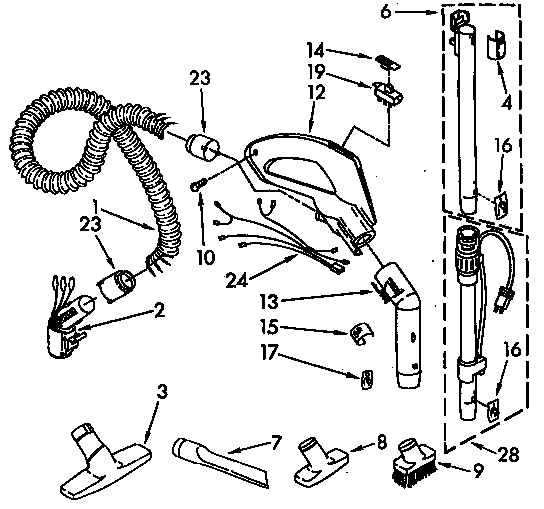 Hose and attachment parts
