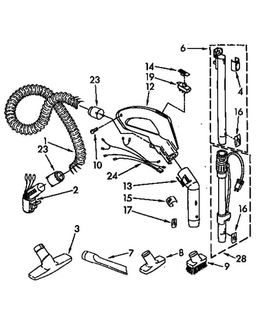 Hose and attachment parts