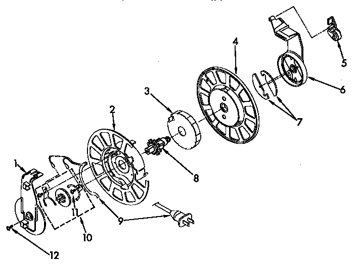 Power cord reel parts