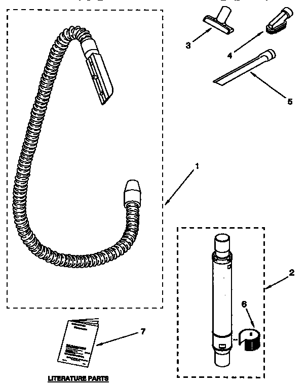 Hose and attachment parts