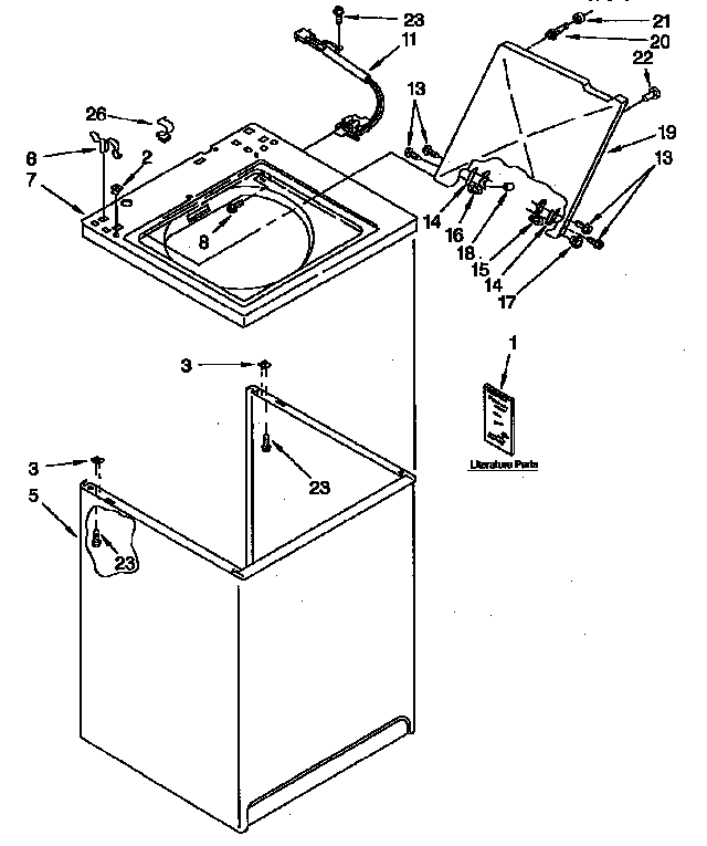 Top and cabinet parts