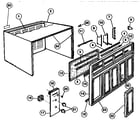Kenmore 2538780993 cabinet and front panel parts diagram