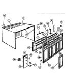 Cabinet and front panel parts