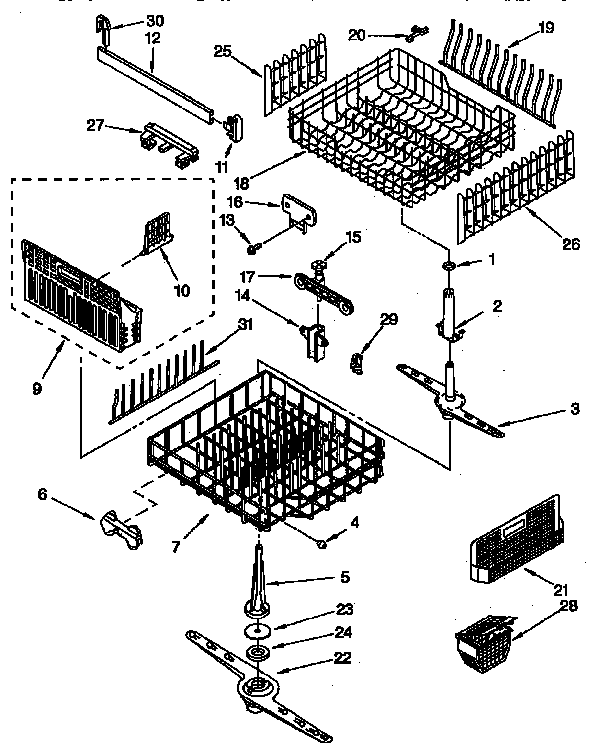 DISHRACK PARTS