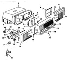 Kenmore 2539740610 cabinet and front panel parts diagram