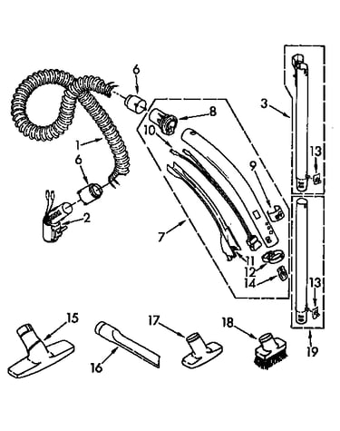 Hose and attachment parts