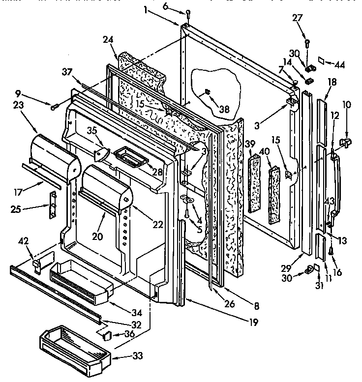 Refrigerator door parts