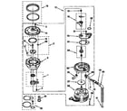 KitchenAid KUDA23HYWH0 pump and motor parts diagram