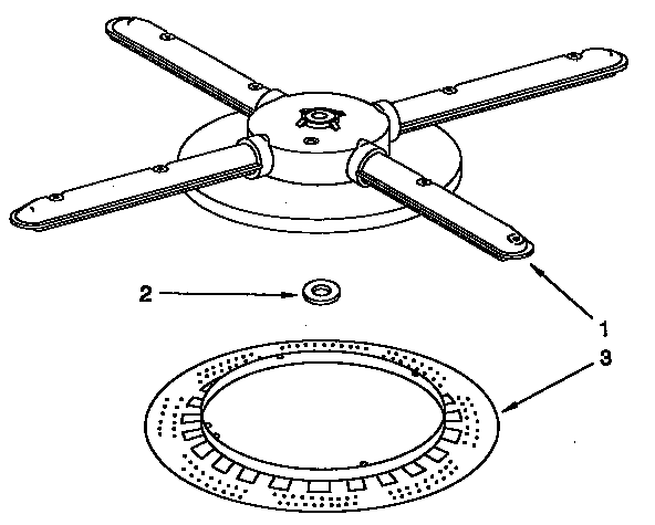 Lower washarm and strainer parts