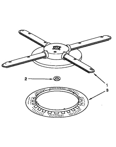 Lower washarm and strainer parts