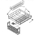 KitchenAid KUDA23HYWH0 lower rack parts diagram