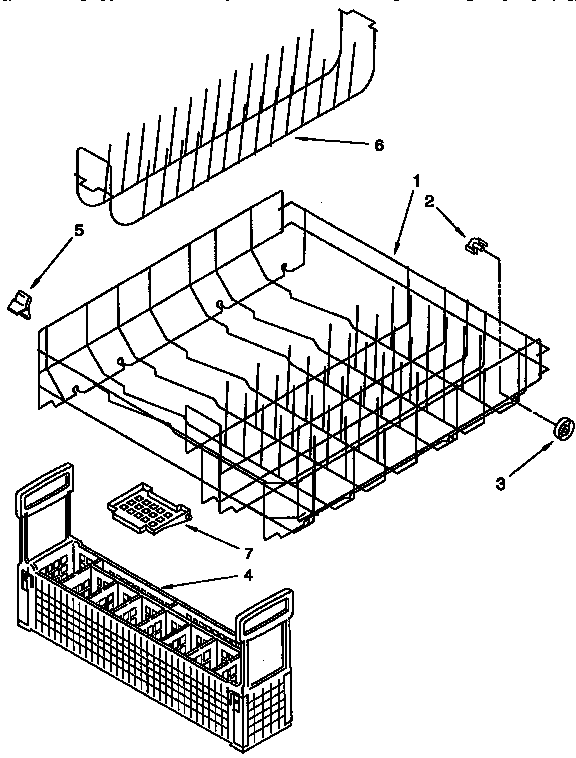 Lower rack parts