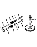 Camshaft and valves