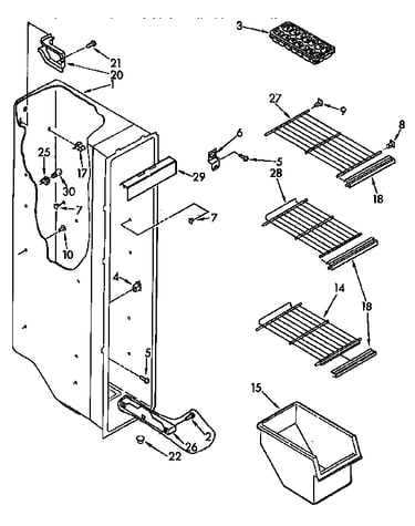 Freezer liner parts