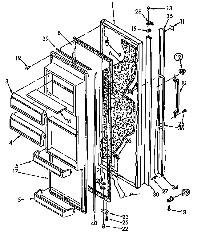 Refrigerator door parts