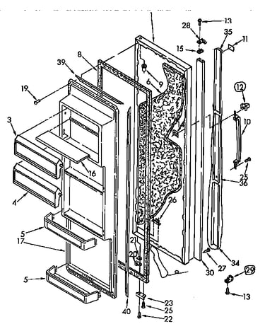 Refrigerator door parts