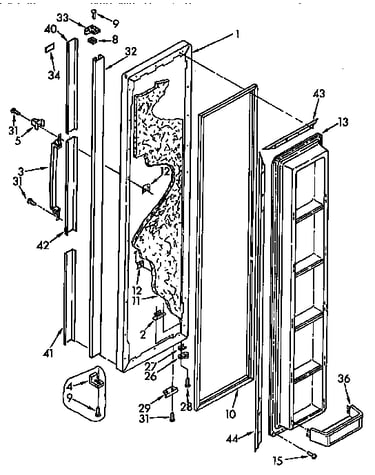 Freezer door parts