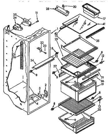 Refrigerator liner parts