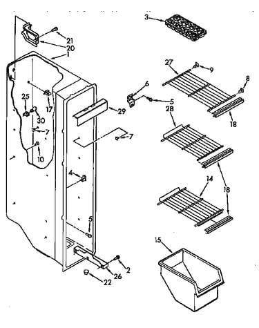 Freezer liner parts