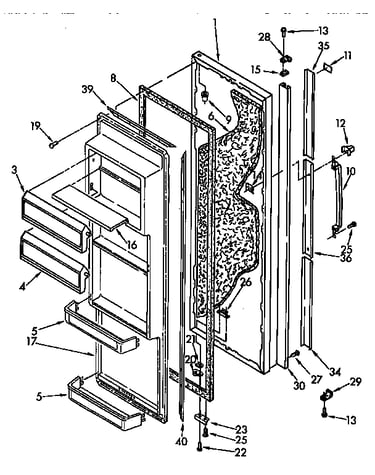 Refrigerator door parts