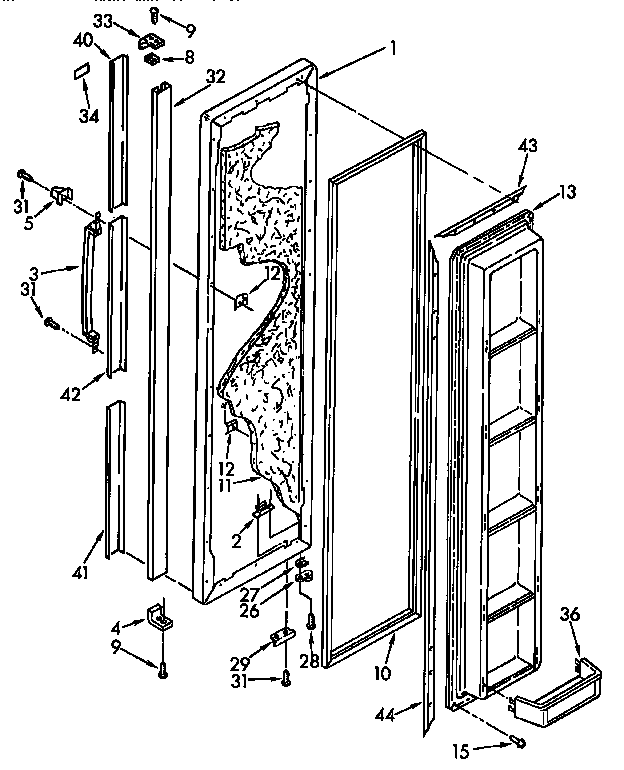 Freezer door parts